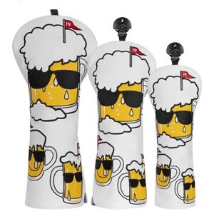 SET of THREE (3) Driver, Fairway Wood, Hybrid Club HEAD COVERS * NEW